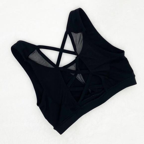 BKE Criss Cross Sports Bra Small Black - Picture 3 of 6